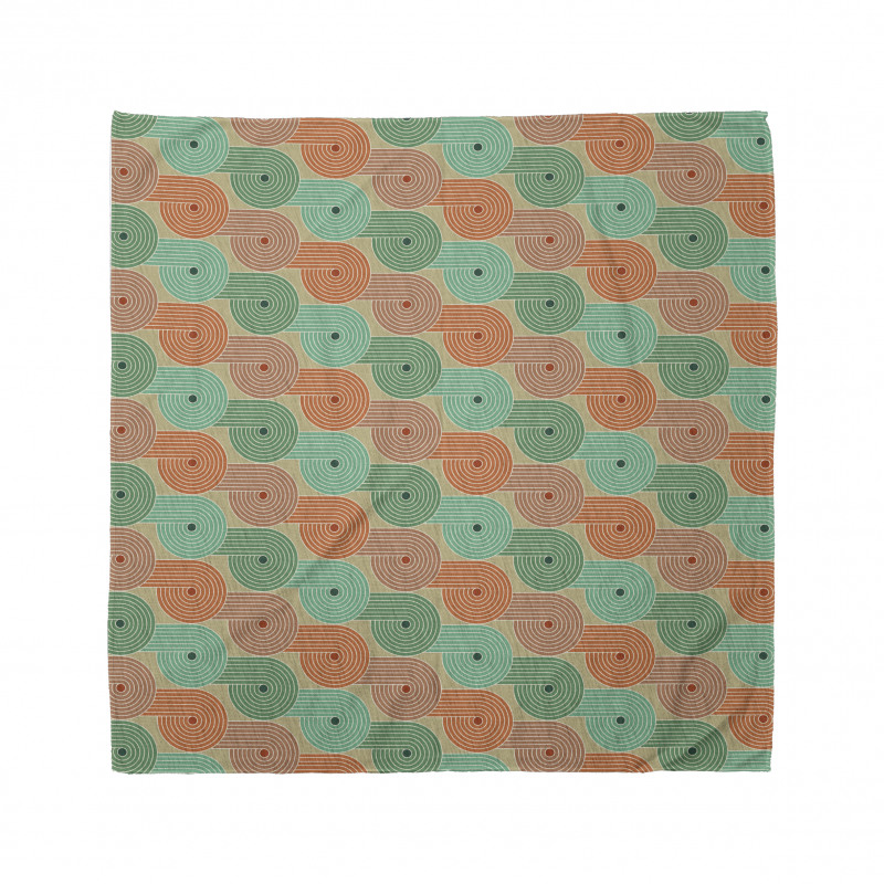 Retro Bandana Spiral Soyut Şekiller Nostaljik Temalı Görsel