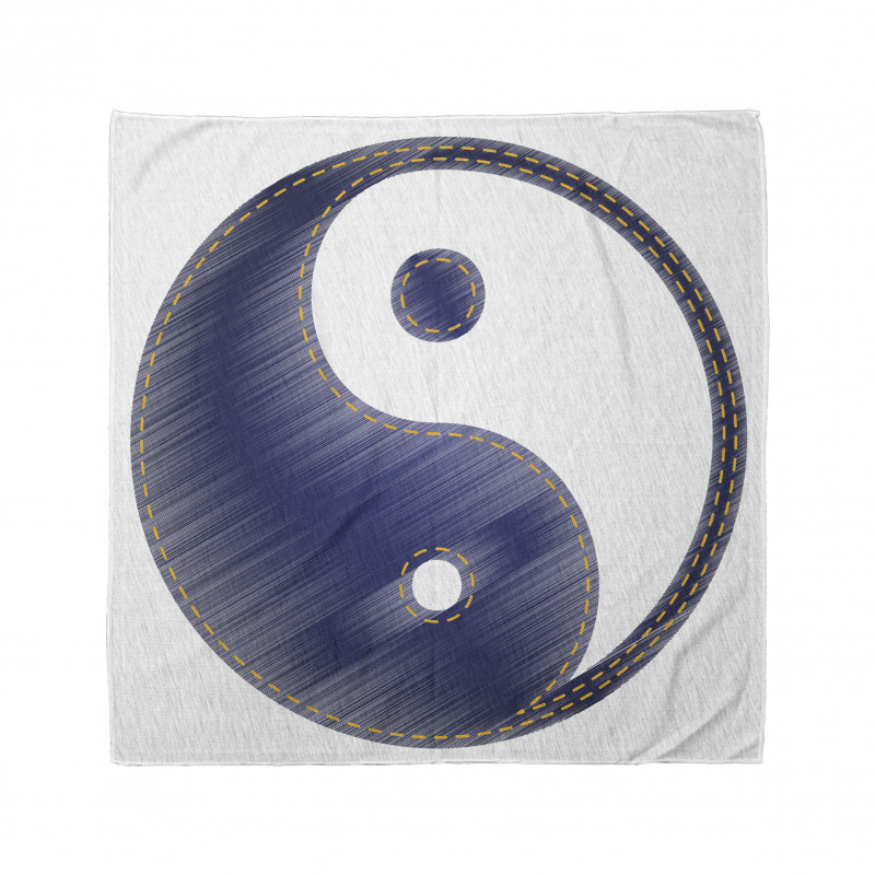 Semboller Bandana Lacivert Yin Yang