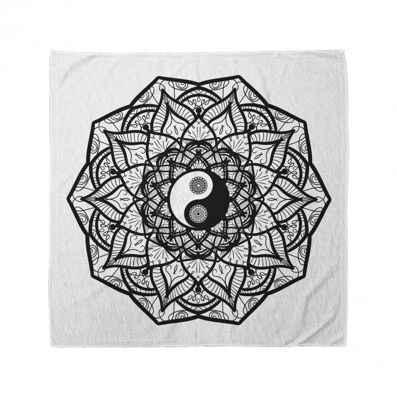 Dini Bandana Çiçekli Yin Yang