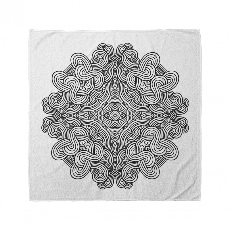 Geometrik Bandana Siyah Beyaz Geometrik