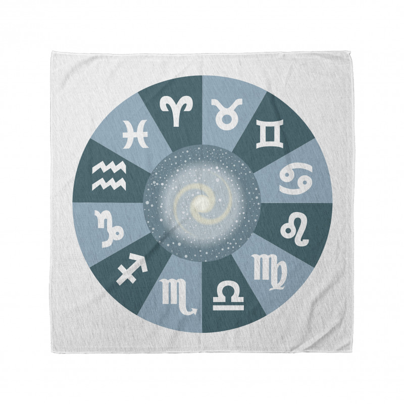 Astrolojik Bandana Mavi On İki Burç Girdap