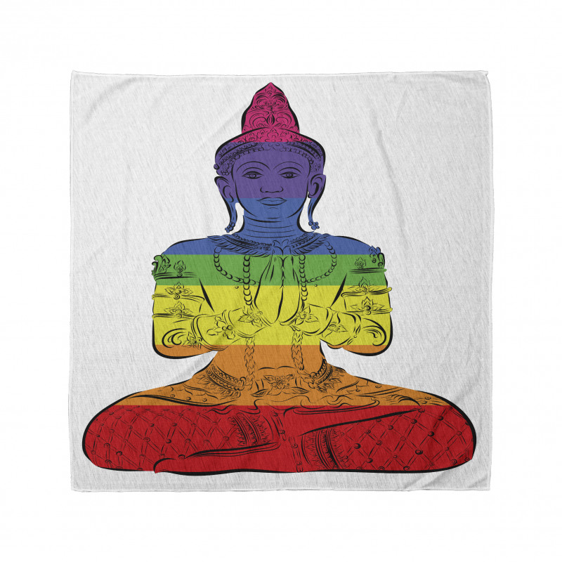 Meditasyon Bandana Rengarenk Oturan Buda