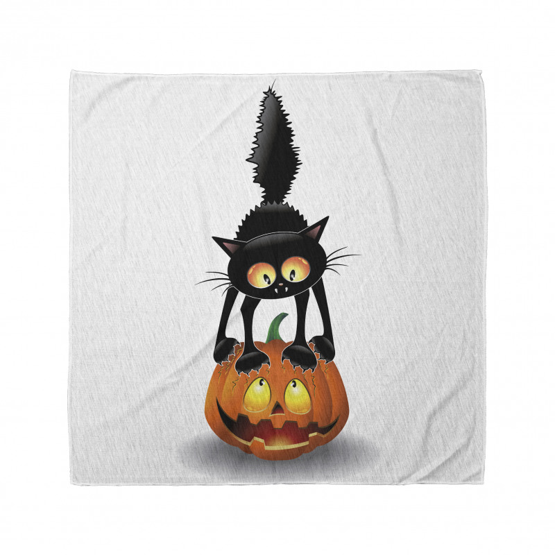 Cartoon Animal on Pumpkin Bandana