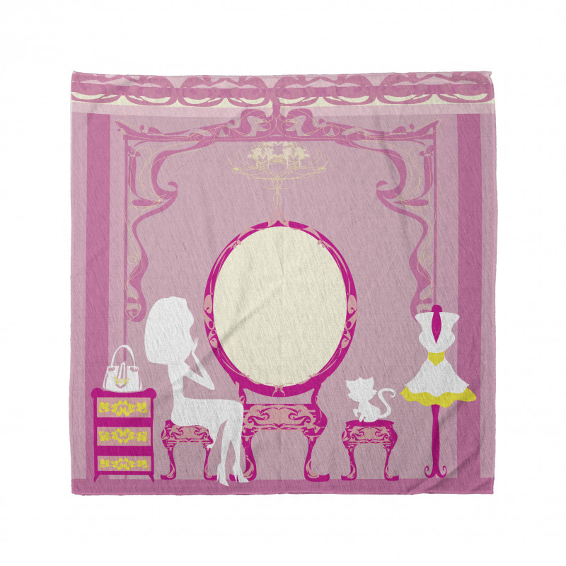 French Lady Cat Mirror Bandana