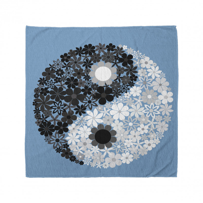 Soyut Bandana Şık Çiçekli Yin Yang