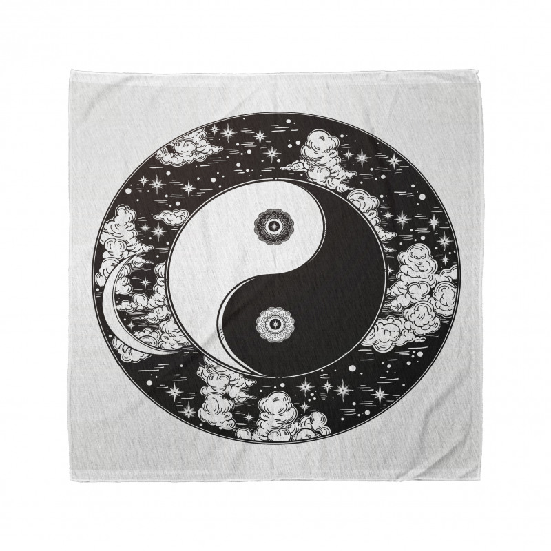 Semboller Bandana Bulutlar ve Yin Yang