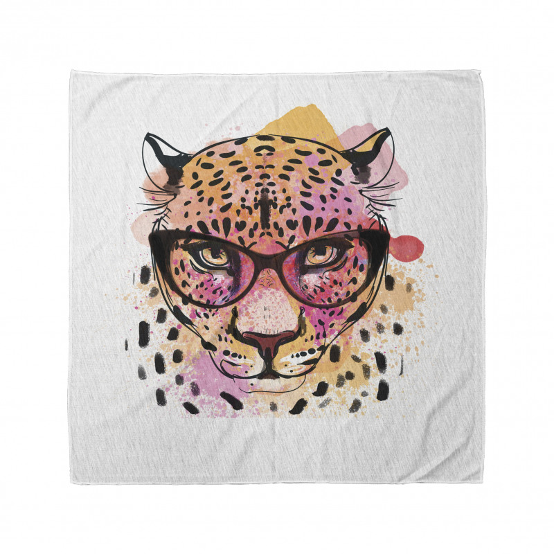 Hayvan Deseni Bandana Gözlüklü Leopar Desenli