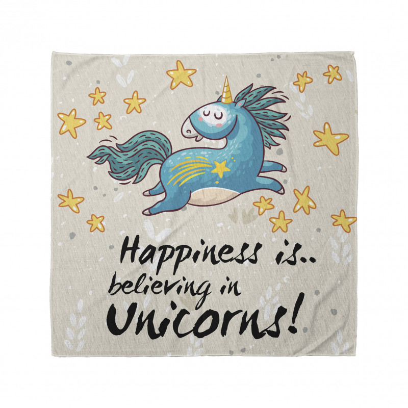 Fantastik Bandana Unicorn Desenli Motivasyonel Yazı