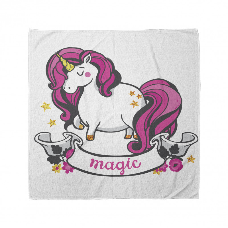 Unicorn with Pink Hair Bandana