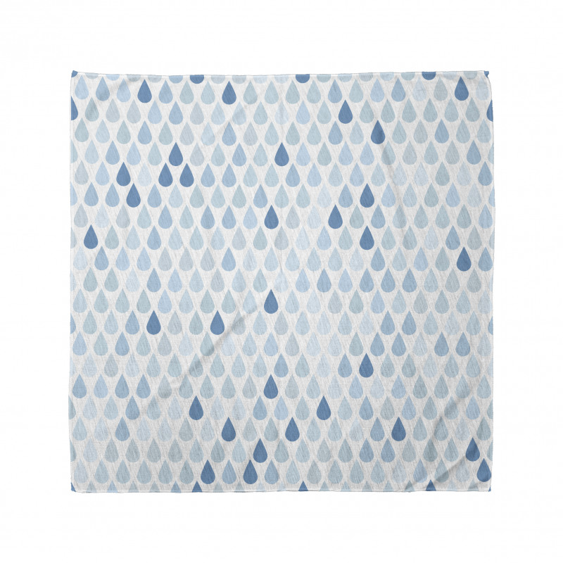 Raindrops White Navy Bandana