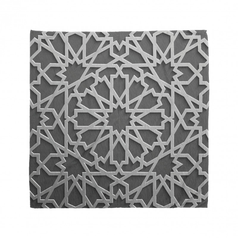 Geometrik Bandana Beyaz Geometrik Desenli