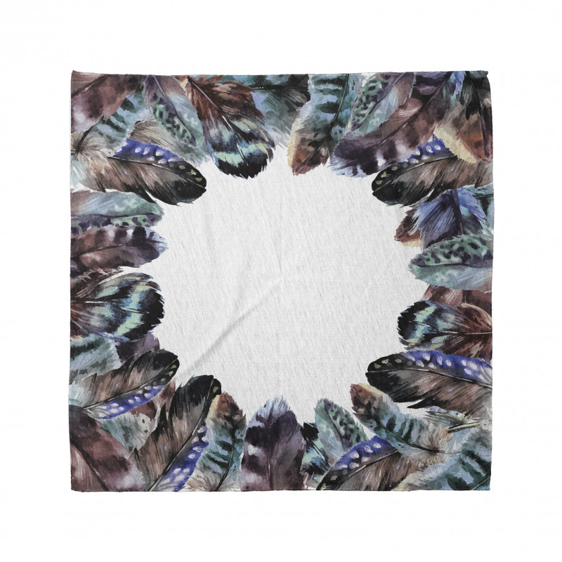 Bird Feathers Circle Art Bandana