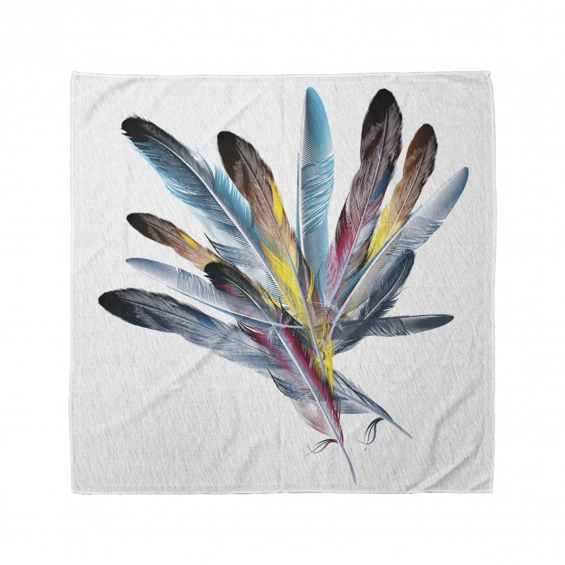 Colorful Feathers Old Pen Bandana