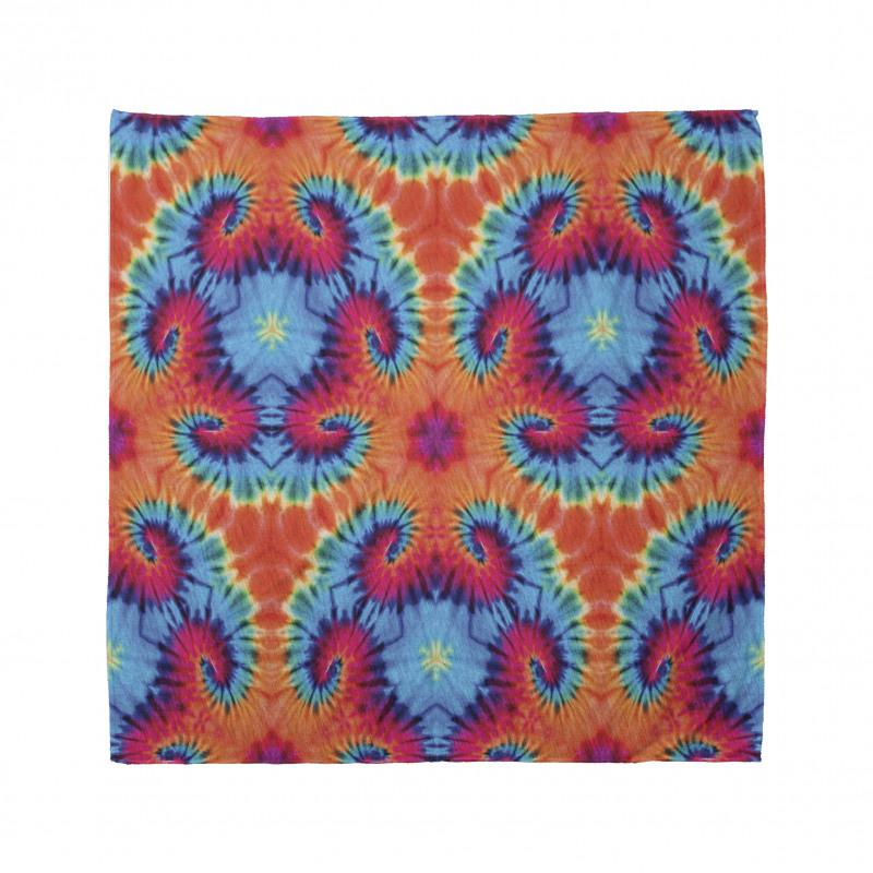 Orange and Blue Motif Colorful Bandana