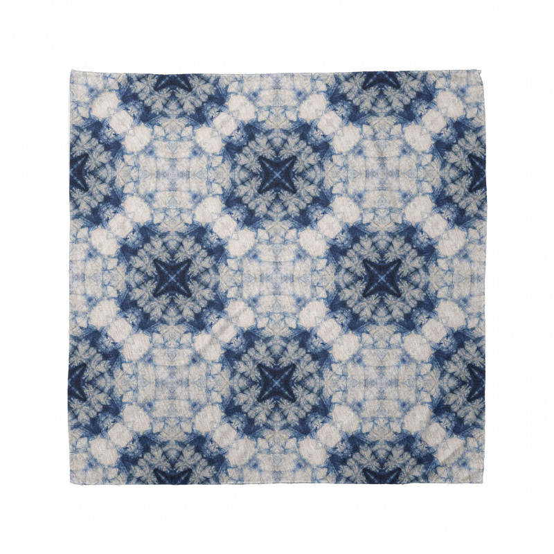 Çiçekli Bandana Geometrik Tie Dye Desenli