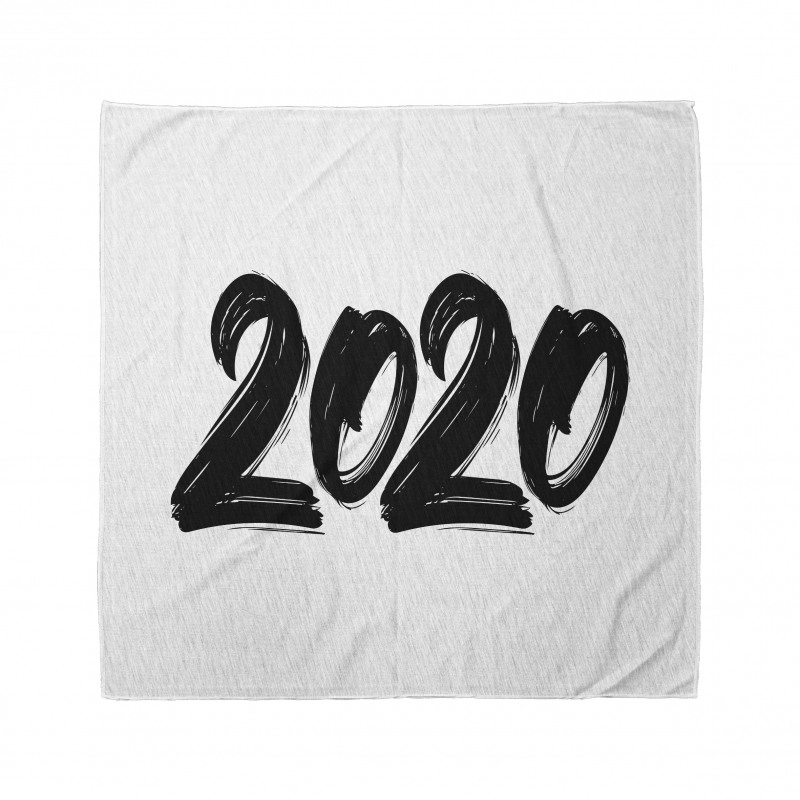 Yılbaşı Bandana Elle Yazılmış 2020 Yılı Harfleme Görseli