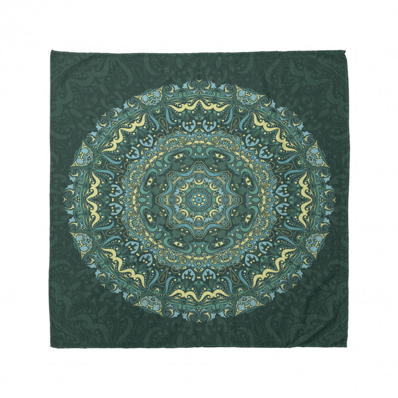 Mandala Bandana Mavi Etnik Desenli