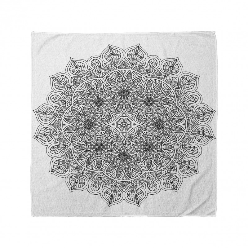 Mandala Bandana Dantel Görünüm Mandala Desenli