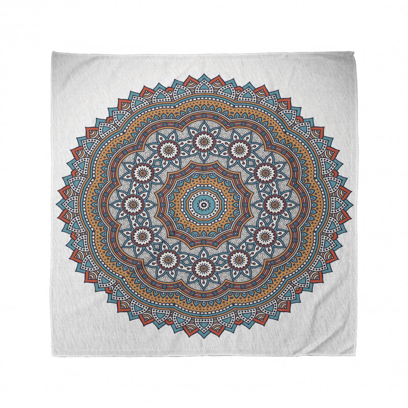 Mandala Bandana Merkezli Tasarım Çiçek Desenli