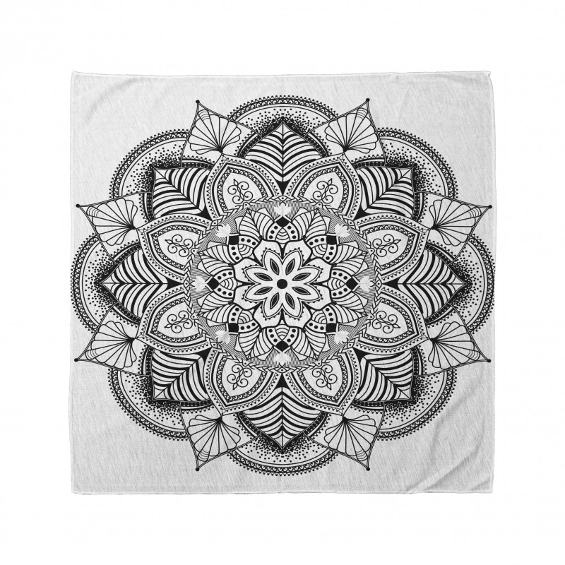 Mandala Black White Art Bandana