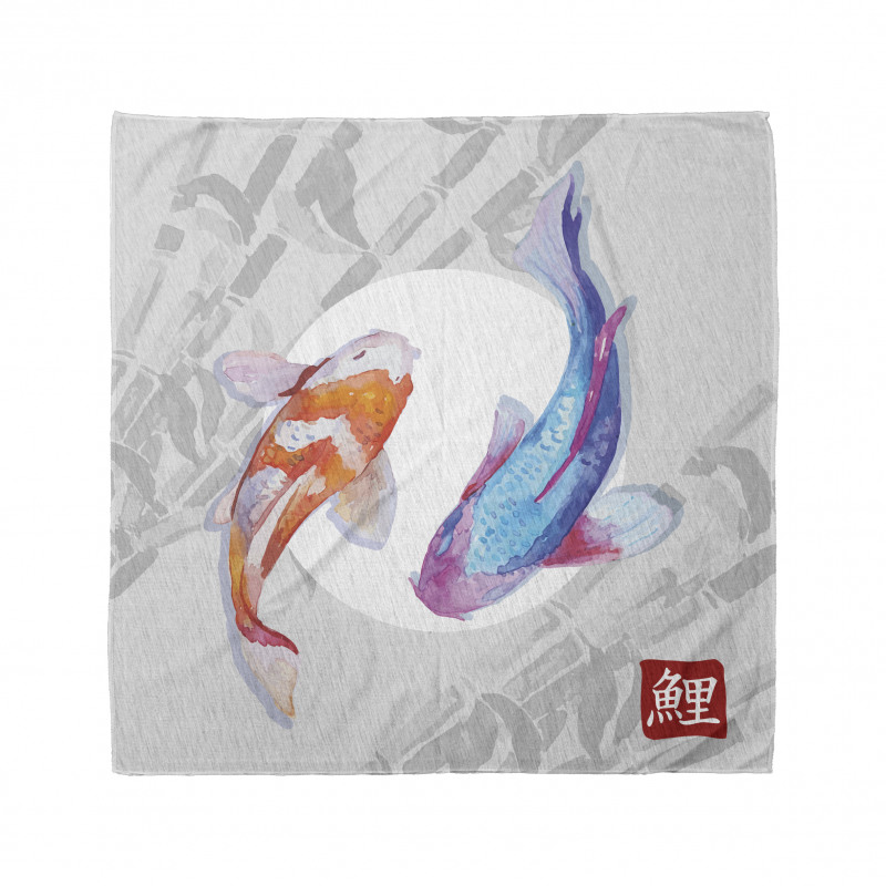 Watercolor Japanese Carps Bandana