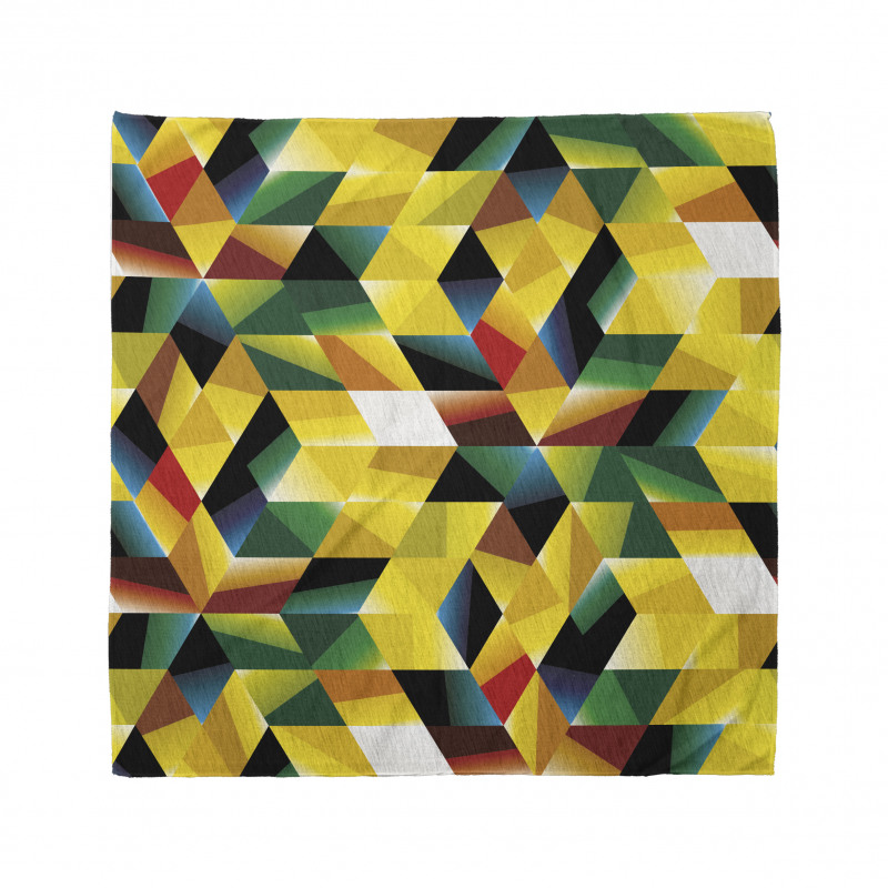 Geometrik Bandana Modern Poligonlar Deseni