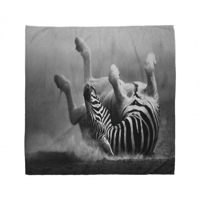 Hayvan Deseni Bandana Monokrom Zebra Desenli