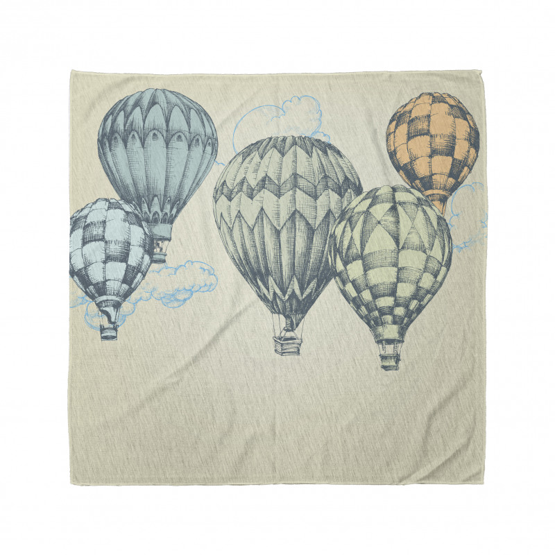 Retro Bandana Nostaljik Balon Desenli