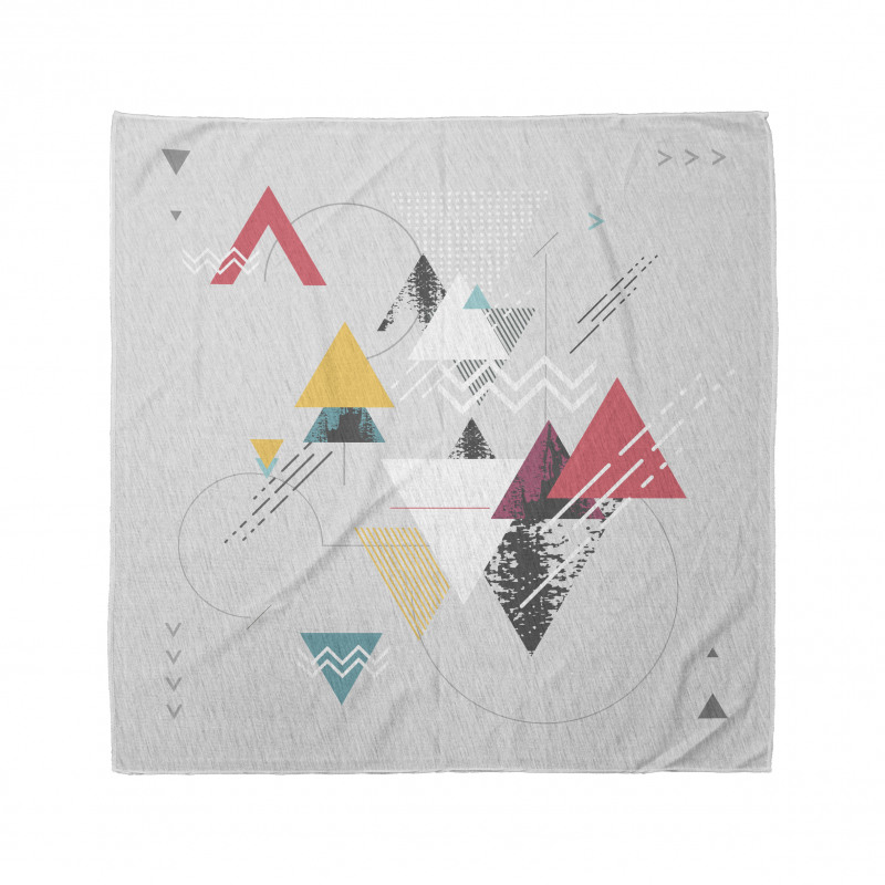 Geometrik Bandana Modern Üçgen ve Çember