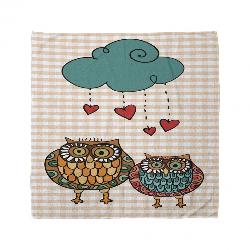 Bird Couple in Love Rain Cloud Bandana