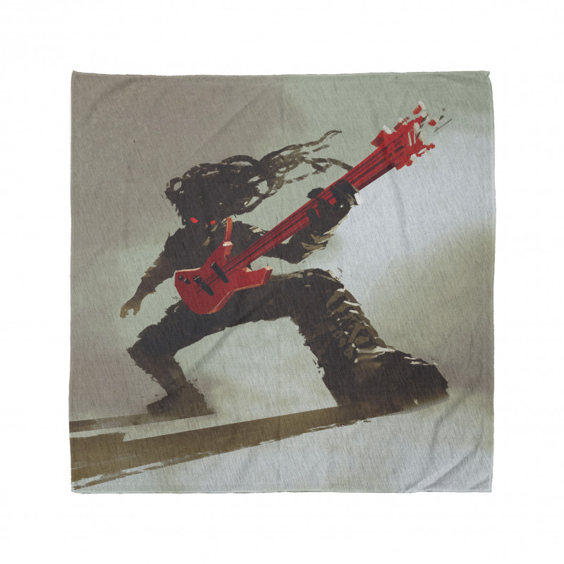 Müzik Bandana Kırmızı Gitar Müzisyen