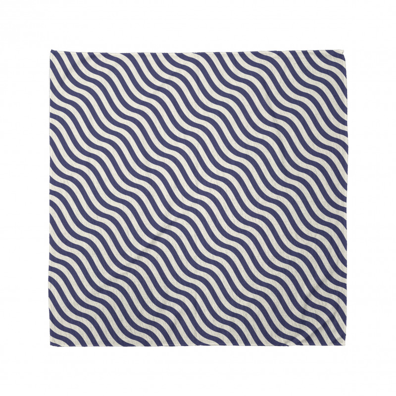 Wavy Stripes Dark Blue Bandana