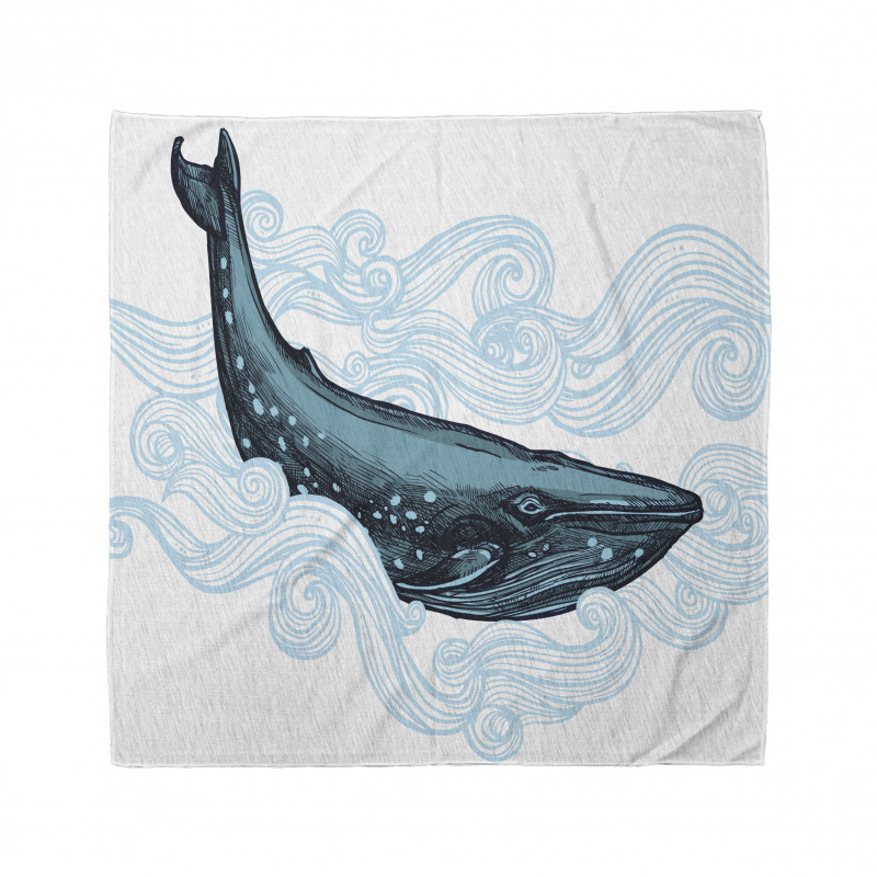 Whale with Striped Wave Bandana