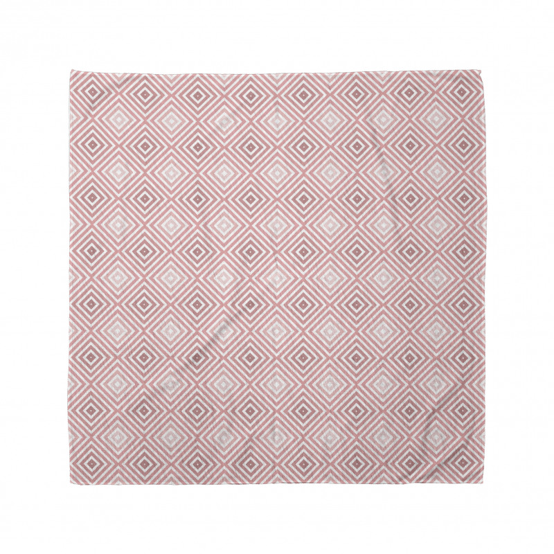 Geometrik Bandana Pastel Eşkenar Dörtgen Desenli