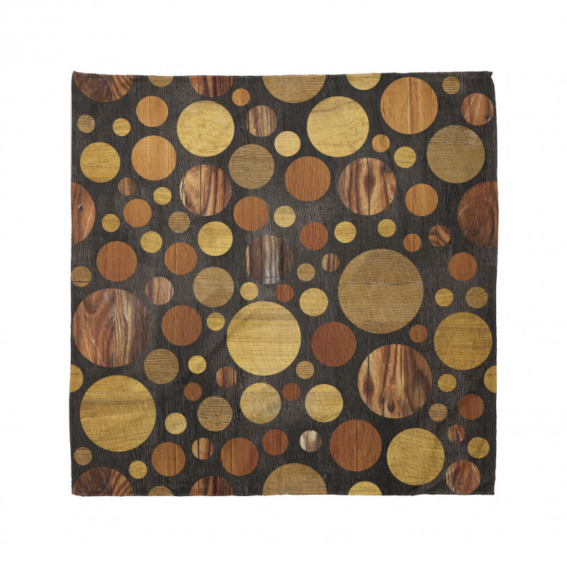 Brown Abstract Circles Bandana