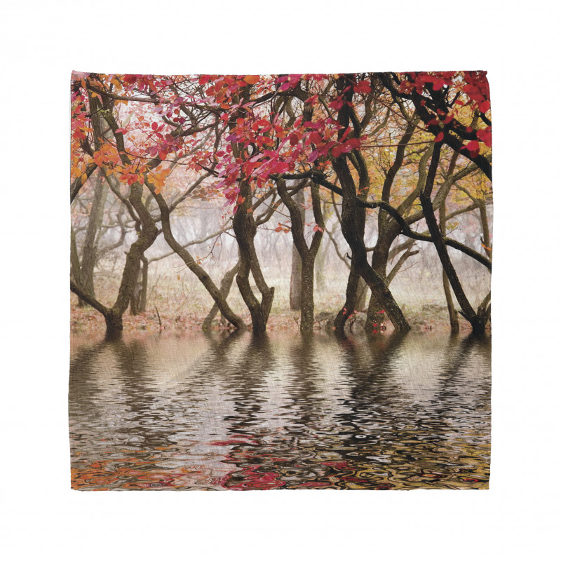 Fall Season River with Trees Bandana