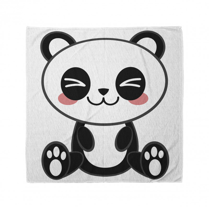 Doğa Bandana Sevimli Panda Temalı Hayvan Deseni