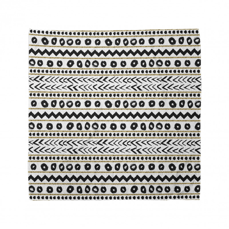 Etnik Bandana Geometrik Motif Çizgili Desenli