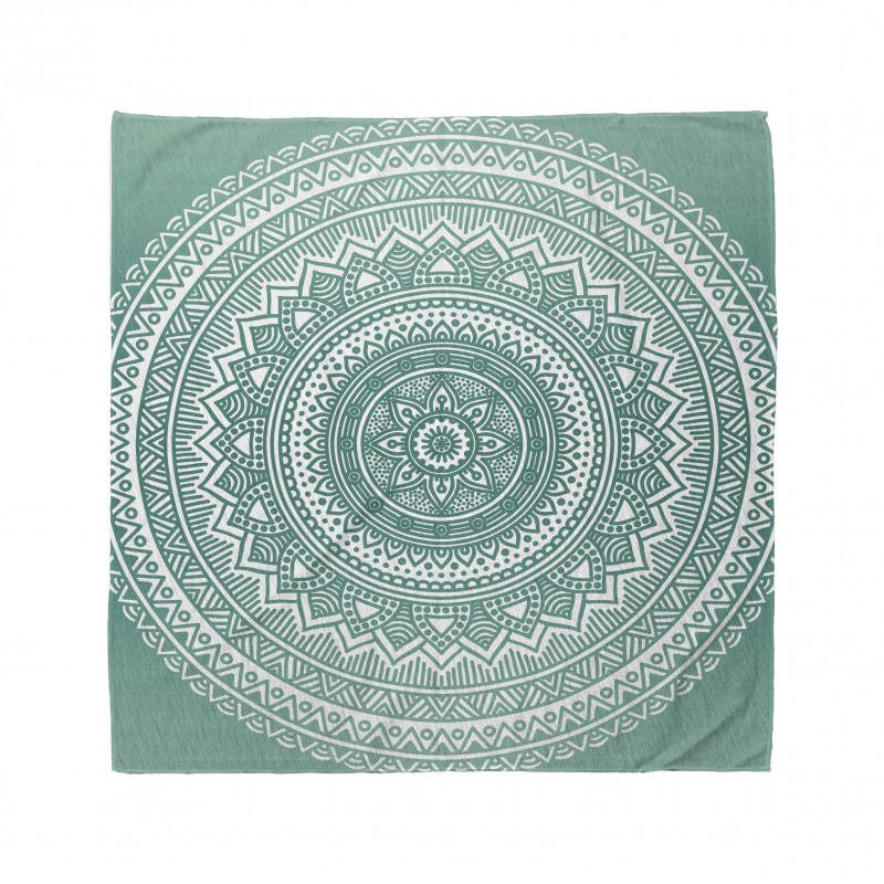 Mandala Bandana Simetrik Folk Çiçeği Desenli