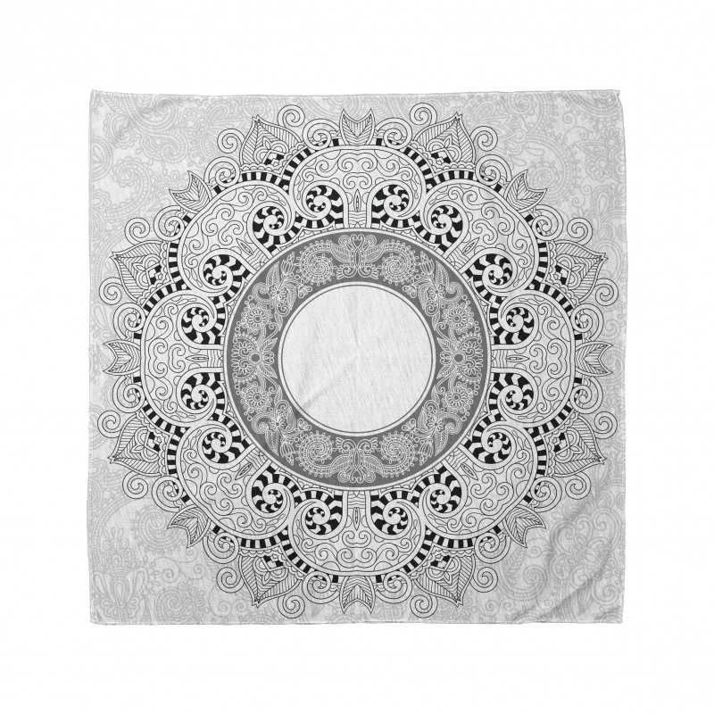 Çiçekli Bandana Mandala Çiçek Desenli