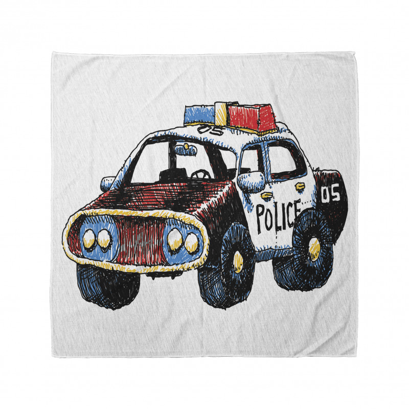 Macera Bandana Polis Otomobili Desenli