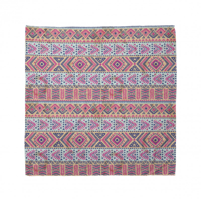 Etnik Bandana Pembe Kilim Motifli