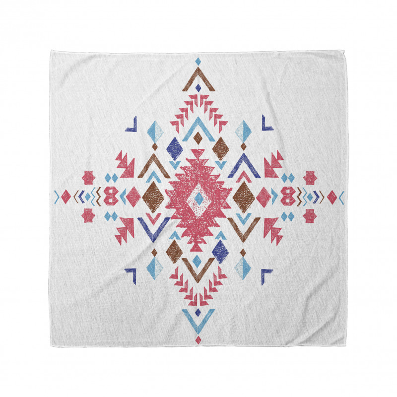 Geometrik Bandana Aztek Yıldız Etnik Kilim Motifli