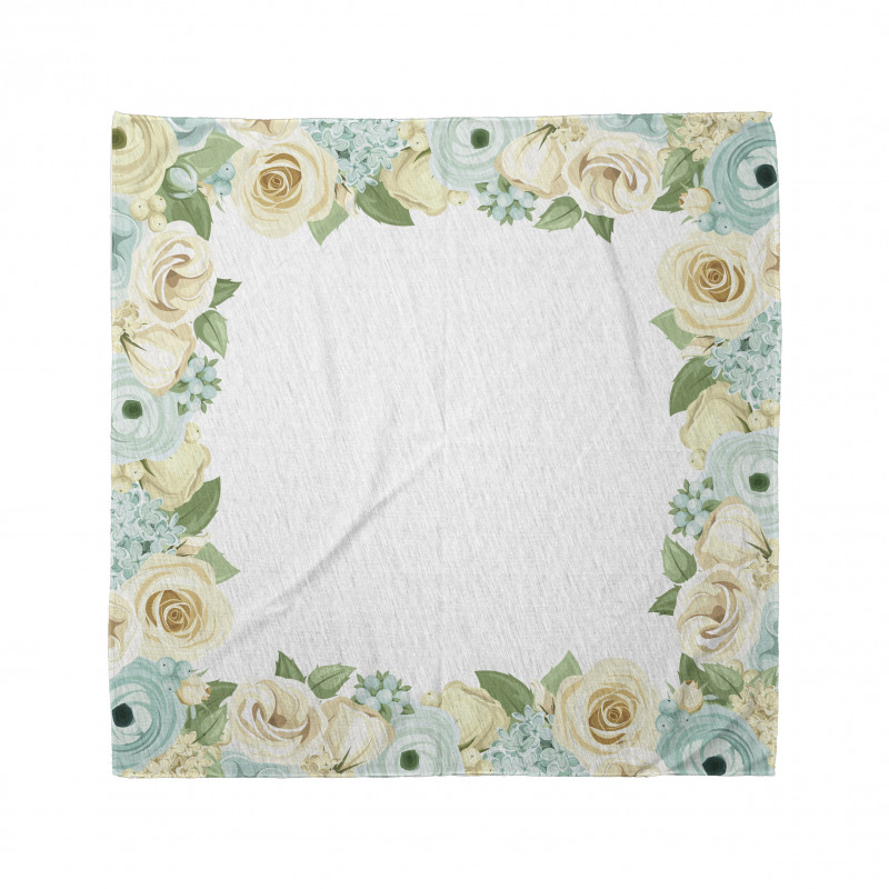 Flower Roses Leaves Bandana