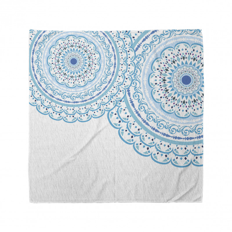 Mandala Bandana İki Turkuaz Desen