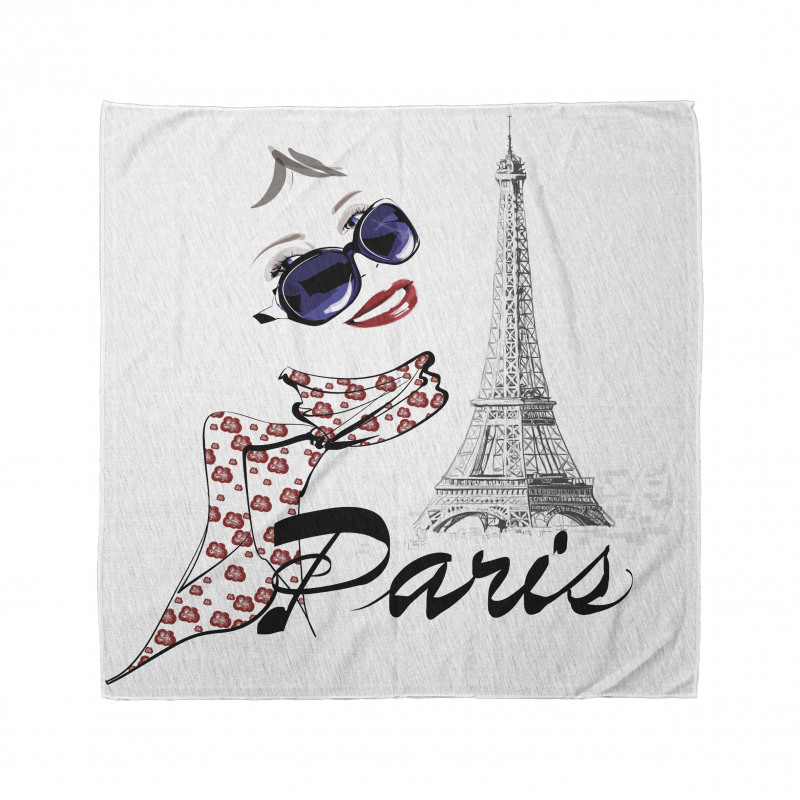 Paris Bandana Eyfel ve Fularlı Kız