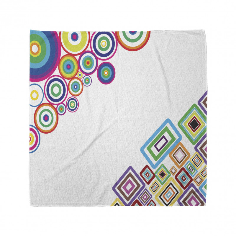 Geometrik Bandana Rengarenk Modern Yaratıcı Dijital Desenli