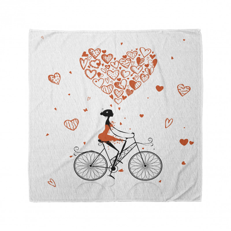 Romantic Cyclist Girl Bandana