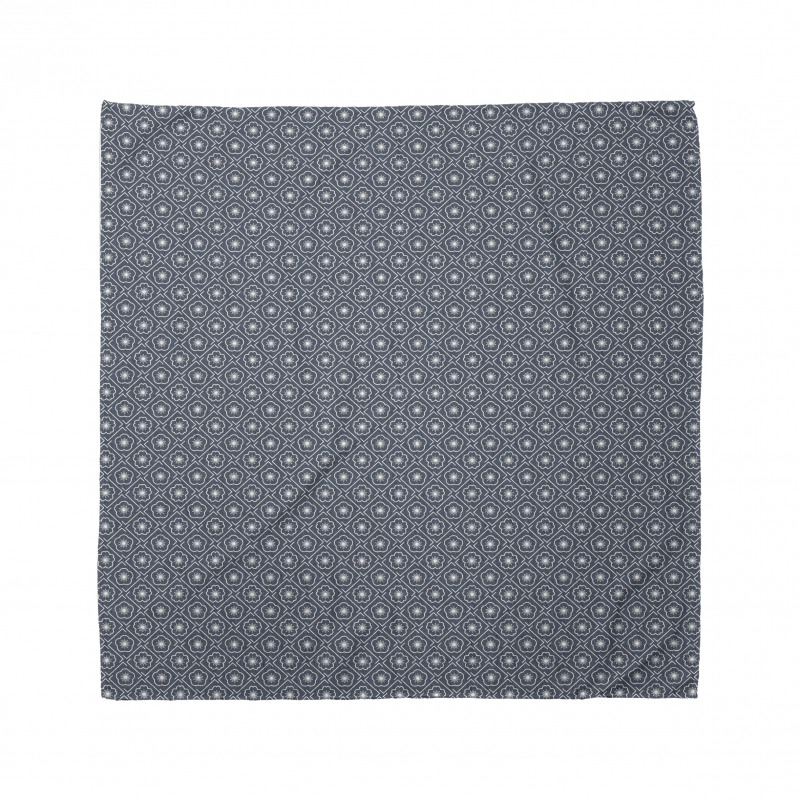 Floral Checked Tile Bandana