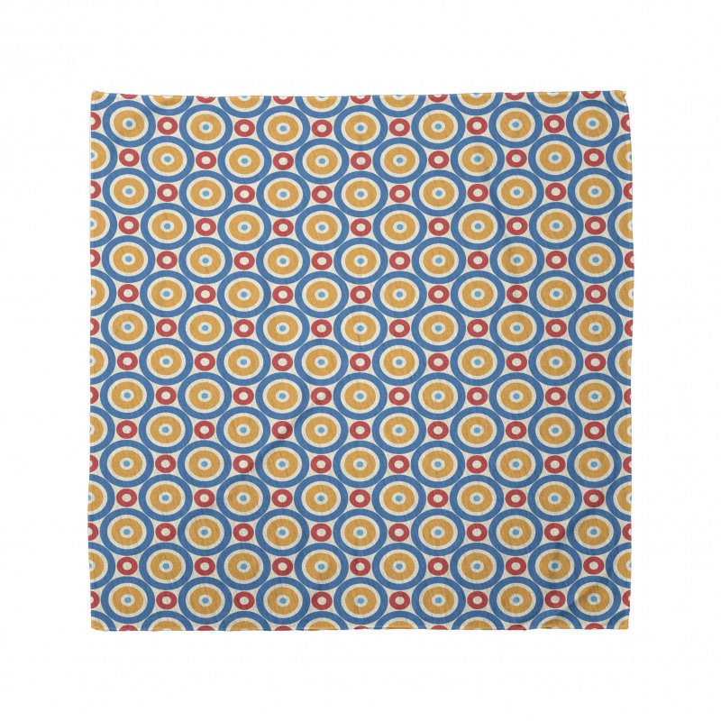 Geometrik Bandana Rengarenk Retro Soyut Basit Daireler